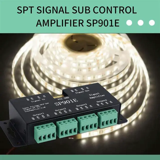 Alt view image 2 of 4 - SP901E LED Pixel WS2812B WS2811 SPI Signal Amplifier Repeater For WS2813 SK6812 WS2815 WS2801 SK9822 Etc All The RGB-N33R