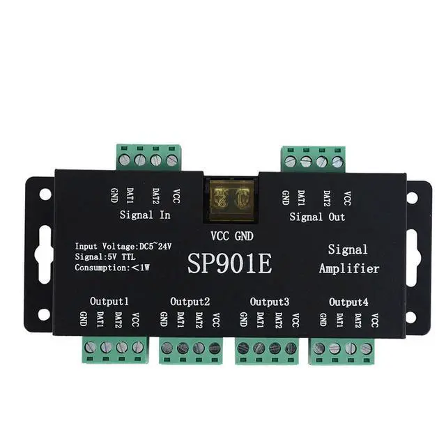 Alt view image 3 of 4 - SP901E LED Pixel WS2812B WS2811 SPI Signal Amplifier Repeater For WS2813 SK6812 WS2815 WS2801 SK9822 Etc All The RGB-N33R