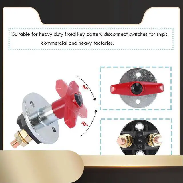 Alt view image 5 of 7 - Ageryu 1500 Amp Fixed Key Cut Off Kill Switch 12V / 24V Heavy Duty Electrical Switch-N33R