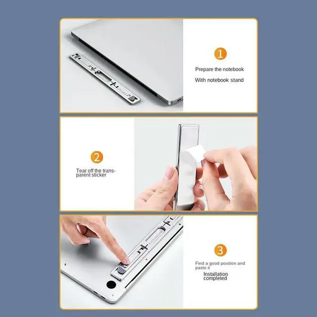 Alt view image 2 of 4 - Aluminum Vertical Laptop Stand For Air Pro Adjustable Holder Riser Foldable Portable Notebook Stand-N33R