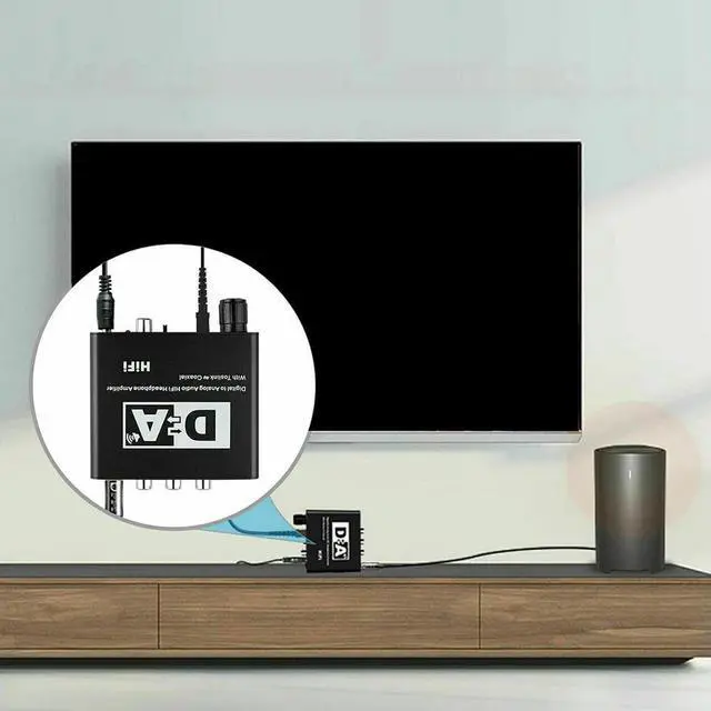 Main image of Hifi DAC Amp Digital To Analog Audio Converter RCA 3.5Mm Headphone Amplifier Toslink Optical Coaxial Output-N33R