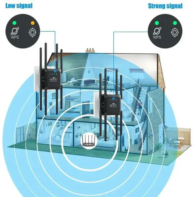 Main image of 8-Antenna Wifi Wireless Repeater 300Mbps Signal Amplifier Booster Extender Extender Wireless Router Easy Install EU-Plug-N33