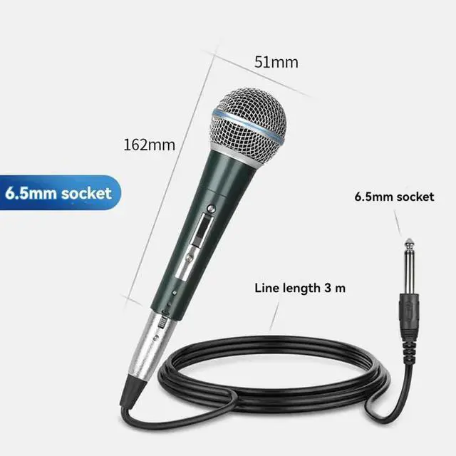 Alt view image 4 of 4 - Metal Dynamic Microphone Wired Microphone For Karaoke Singing Wedding DJ Speech-N33R