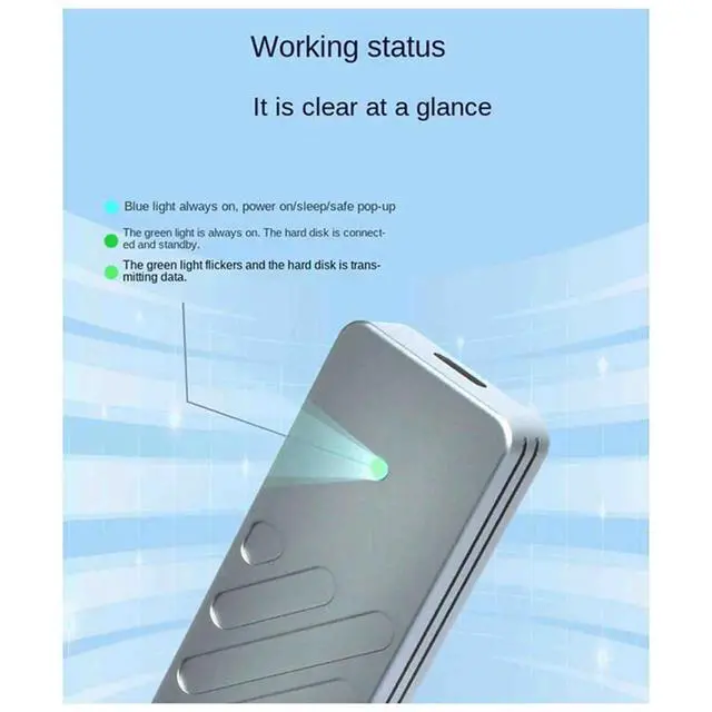 Alt view image 4 of 4 - Aluminum Alloy M.2 Case Type-C USB 3.2 Interface 10Gbps Nvme JMS583 Single Agreement With Dual Wires Computer Accessor