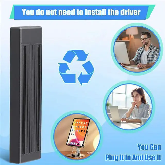 Alt view image 2 of 4 - M.2 SSD HDD Enclosure NGFF RGB Cool Light Multi-Function Convenient HDD Enclosure