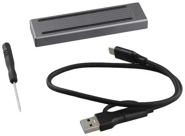 Alt view image 3 of 4 - M.2 SSD HDD Enclosure NGFF RGB Cool Light Multi-Function Convenient HDD Enclosure