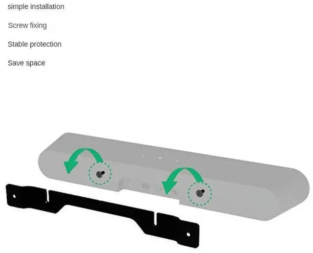Alt view image 2 of 4 - N33R_Soundbar Mount for Sonos Ray, Floating Wall Mounting Bracket
