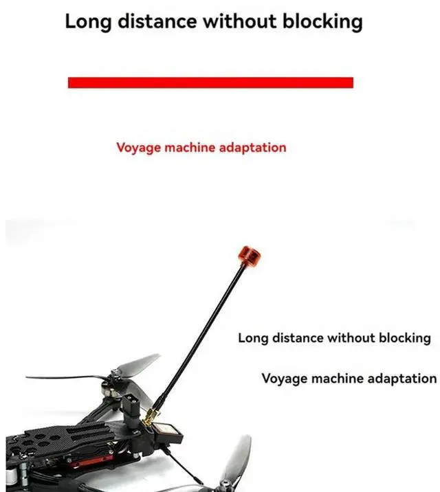 Alt view image 3 of 4 - 2PCS FPV Antenna 5.8G MMCX RHCP Antenna VTX VRX Antenna Long Range Antenna Adapter For RC FPV Drone Goggles-N33R