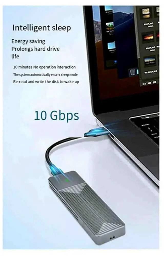 Main image of Aluminum Alloy M.2 Solid State SSD Type-C USB 3.2 Interface 10Gbps Nvme JMS583 Single Agreement With Dual Wires Computer Parts-N