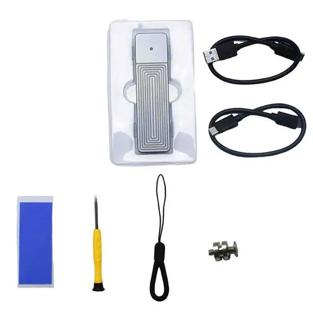 Alt view image 3 of 4 - Aluminum Alloy M.2 Solid State SSD Type-C USB 3.2 Interface 10Gbps Nvme JMS583 Single Agreement With Dual Wires Computer Parts-N