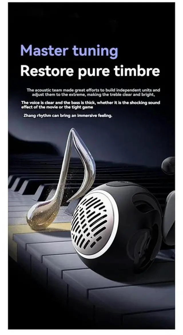 Alt view image 4 of 4 - Ageryu 2-In-1 True Wireless Earphone With Speaker JM13 Pro Sports Earbuds With Heavy Bass And Ambient Lighting Effects-N33R
