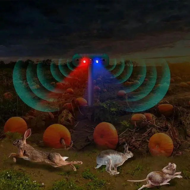 Alt view image 4 of 4 - Solar Motion Sensor Alarm Infrared Induction Sound And Light Alarm System Animal Repeller For Farm Yard Barn-N33R