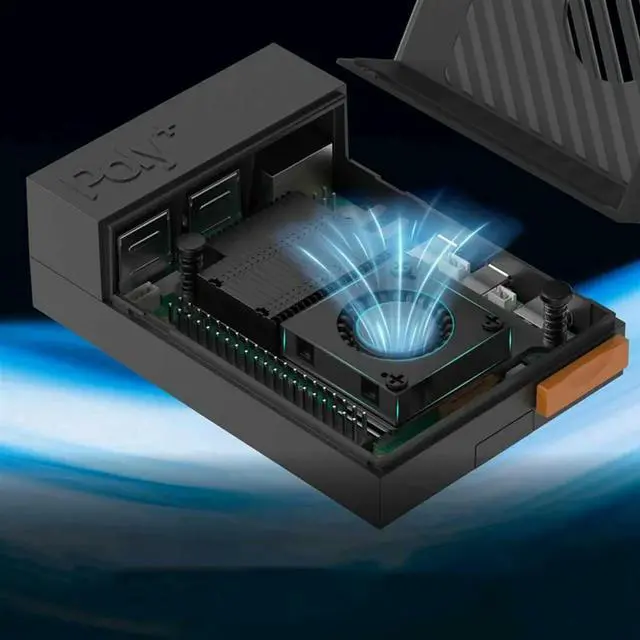 Alt view image 3 of 4 - For Raspberry Pi 5 Case With Active Cooler Enhanced Protection Durable Design Easy Assembly Fit Black-N33R