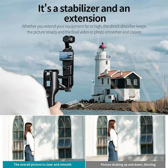 Alt view image 4 of 4 - Ageryu STARTRC Handheld Shock Absorber For OSMO POCKET3 Handheld Shock Absorber Stabilizer Steppers Sport Camera Anti-Shake Accessories