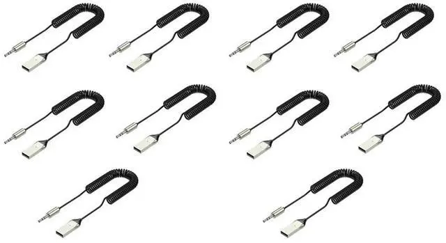 Alt view image 4 of 4 - 10Pcs Bluetooth Audio Receiver Dongle USB To 3.5Mm Jack Car Audio Auxiliary Hands-Free Car Speaker-N33R
