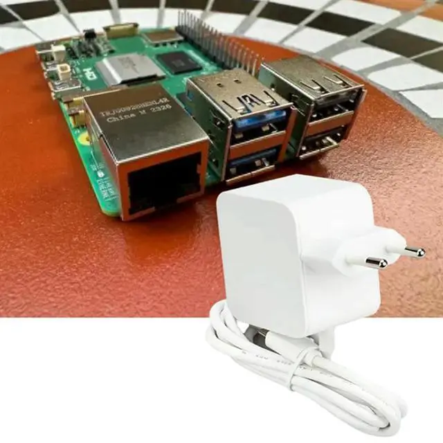 Alt view image 2 of 4 - For Raspberry Pi Generation 5 Pi5 Power Supply USB-C 27W 5.1V 5A Multifunction Convenient Adapter With EU Plug Durable-N33R