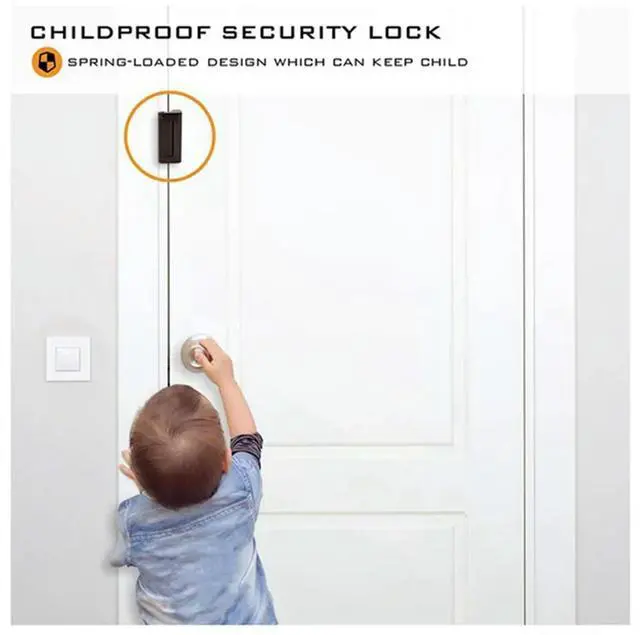 Alt view image 3 of 4 - 3Pcs Home Security Door Reinforcement Lock - Child Proof Door Locks For Front Door Child Safety Lock Door Locks Easy To Use-N33R