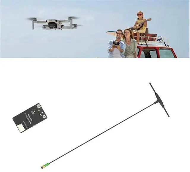 Alt view image 4 of 4 - Expresslrs ELRS 2.4Ghz 500Mw RX Receiver With Mini Antenna For RC FPV Racing Drone-N33R