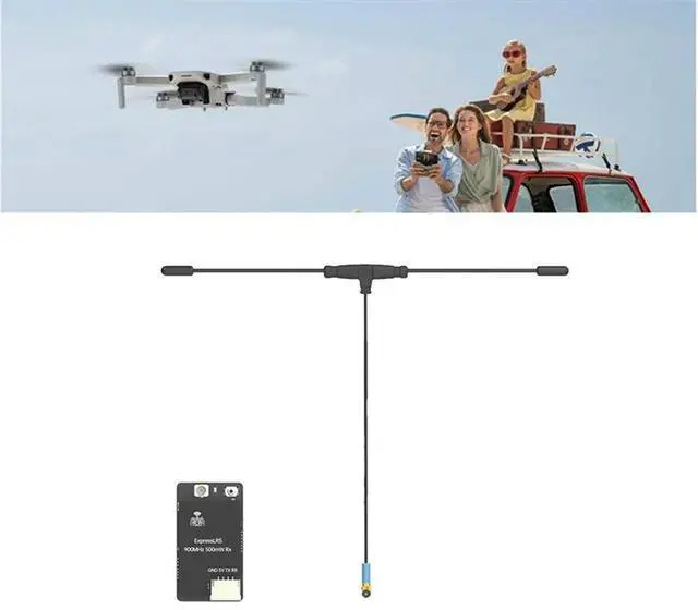 Alt view image 2 of 4 - Expresslrs ELRS 868/900Mhz 500Mw RX Receiver With Mini Antenna For RC FPV Racing Drone-N33R