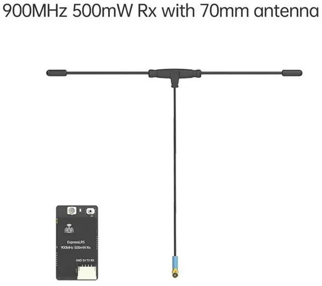 Alt view image 3 of 4 - Expresslrs ELRS 868/900Mhz 500Mw RX Receiver With Mini Antenna For RC FPV Racing Drone-N33R