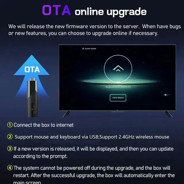 Alt view image 4 of 4 - Android 13 BT 5.0 ATV Allwinner H618 2.4G 5G Dual Wifi HDR10 6K Media Player TV Box Black-N33R