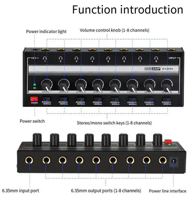 Alt view image 2 of 4 - HA800S Ultra Compact Audio Amplifier Stereo Switching Power Amplifier Easy Install EU Plug-N33R