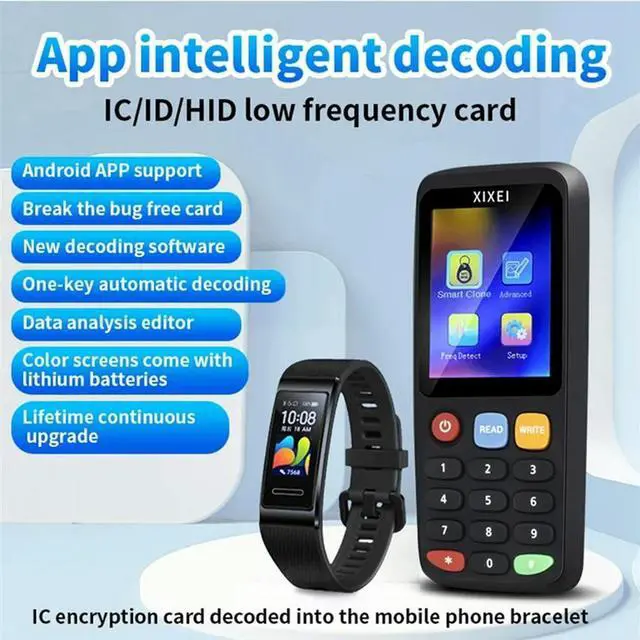 Alt view image 6 of 7 - Ageryu XIXEI X7 RFID Smart Chip Reader IC ID Token Clone Copier 125Khz Badge Writer 13.56Mhz Tag Duplicator NFC Key Ntag215 Programmer-