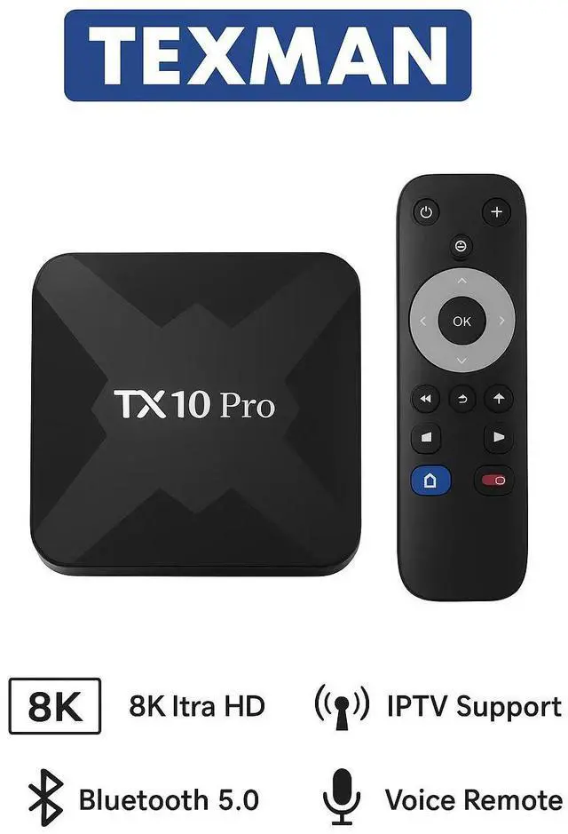 Alt view image 2 of 7 - TX10 Pro Android 15 TV Box, 8K Ultra HD Streaming, IPTV Support, Bluetooth 5.0, Voice Remote