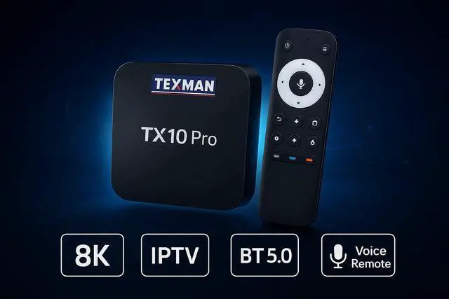 Alt view image 3 of 7 - TX10 Pro Android 15 TV Box, 8K Ultra HD Streaming, IPTV Support, Bluetooth 5.0, Voice Remote