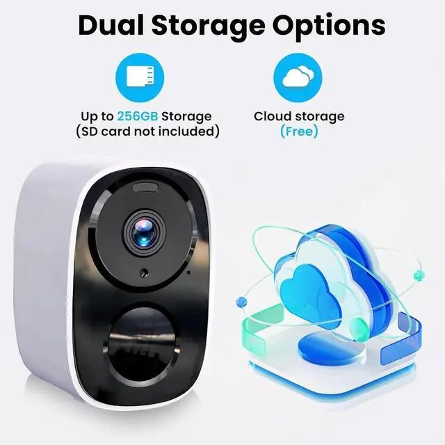 Alt view image 4 of 7 - 2025 Upgraded 2K Security Cameras Wireless Outdoor, Free Cloud Storage, 1-6 Months Battery Life, Waterproof, 2-Way Talk, AI Motion Detection Spotlight Siren Alarm Cameras for Home Security