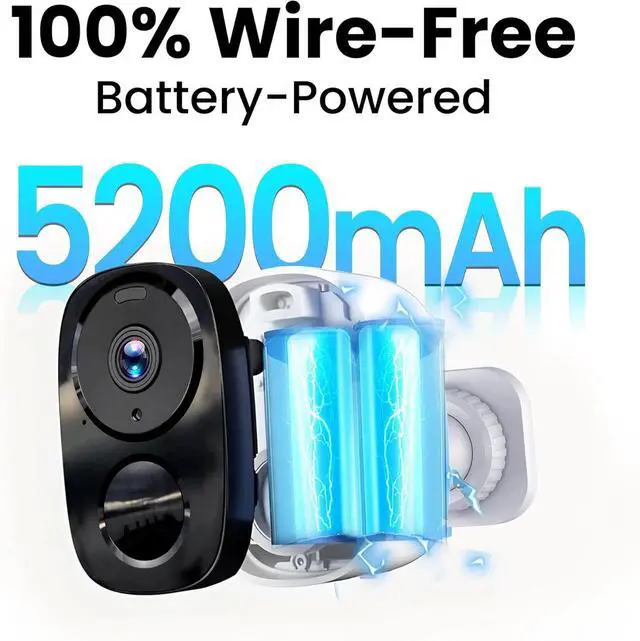 Alt view image 5 of 7 - 2025 Upgraded 2K Security Cameras Wireless Outdoor, Free Cloud Storage, 1-6 Months Battery Life, Waterproof, 2-Way Talk, AI Motion Detection Spotlight Siren Alarm Cameras for Home Security