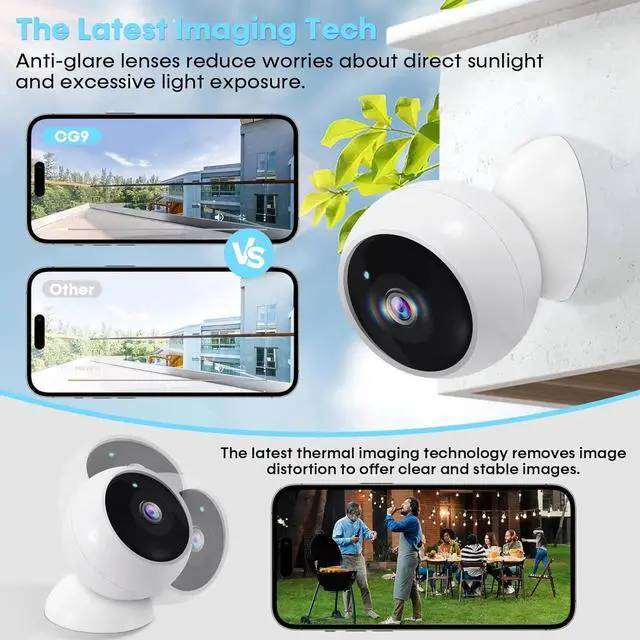 Alt view image 6 of 7 - AMTIFO Security Cameras Wireless Outdoor Magnetic: Install-Free Smart Indoor 2K WiFi - Long Battery Life Powered Wireless Cameras for Home Security with AI Motion Detection