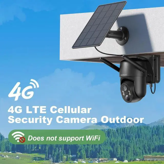 Alt view image 2 of 7 - Solar Security Cameras Wireless Outdoor, No WiFi Security Camera Outdoor, 2K HD Video Cameras, 360 PTZ, Motion Detection, 2-Way Talk, IP66 Waterproof