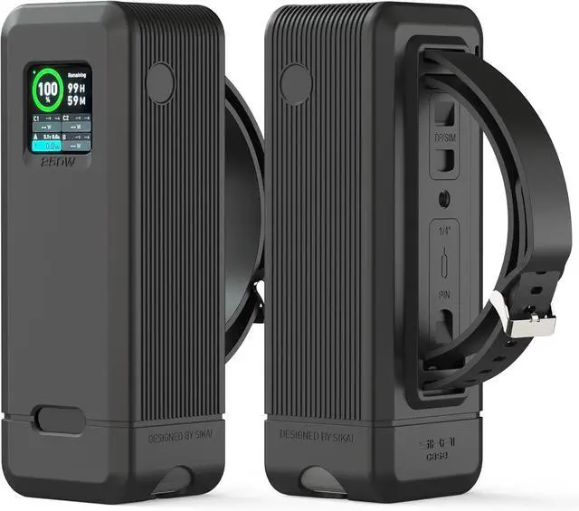 Main image of Silicone Case for Anker Prime Power Bank 27,650mAh 250W 1/4-inch nut Hole, TF/SIM Card Storage Reserved Compatible with Anker 250W Prime Power Bank Protective Cover Dustproof Soft with Handle(Black)