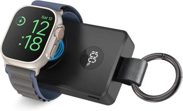 Main image of 4000mAh Travel Portable Charger for Apple Watch 10,Wireless Magnetic iWatch Charger,Fast Charging Keychain Essential Mini Small Power Bank Smart Chargers for Apple Watch Series 9/8/7/6/5/4/3/SE/Ultra