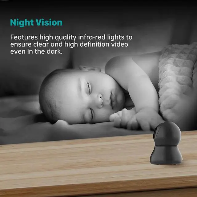 Alt view image 4 of 7 - Septekon Security Cameras Indoor, 2K Wired Cameras for Home Security with Night Vision, 2-Way Audio, Motion Detection, Compatible with Alexa (4 Pack), Black