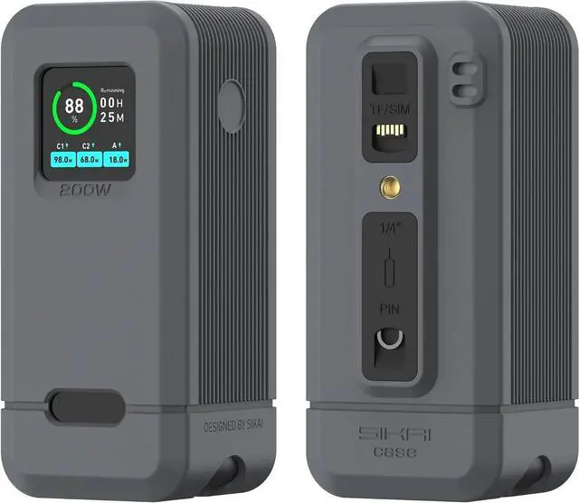 Main image of Silicone Case for Anker Prime Power Bank 20,000mAh 200W 1/4-inch nut hole, TF/SM card storage Reserved Only Compatible with Anker 200W Prime Power Bank Protective Cover Dustproof Soft (Gray)