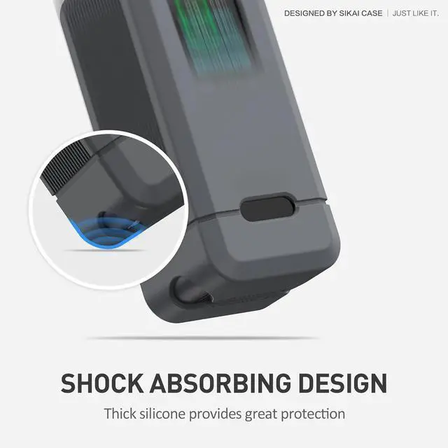 Alt view image 4 of 7 - Silicone Case for Anker Prime Power Bank 20,000mAh 200W 1/4-inch nut hole, TF/SM card storage Reserved Only Compatible with Anker 200W Prime Power Bank Protective Cover Dustproof Soft (Gray)