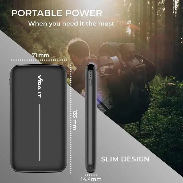 Alt view image 6 of 7 - Lightweight Power Bank for Heated Clothing, Slim Battery Pack for Heated Hoodie Vest Coat 10000mAh USB 5V 2A, Portable Phone Charger for iPhone Samsung Cell USBC Thin Power Pack for Heated Throw Chair