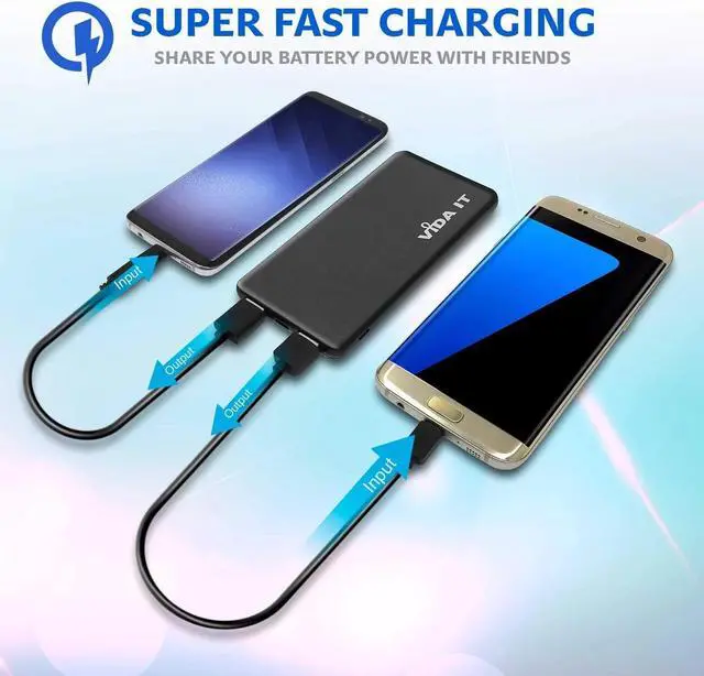 Alt view image 7 of 7 - Vida IT Slim 5V 2A Power Bank for Heated Vest Rechargeable Heated Jacket Battery Pack Pocket Size Thin 5000mAh Portable USB Charger for Heated Clothing, Scarf, Coat, Pants, Cell Phone USB-C Power Pack