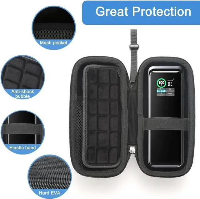 Alt view image 2 of 7 - RAIACE Hard Travel Storage Case Compatible with Anker Power Bank 27650mAh 250W. (case only) - Black