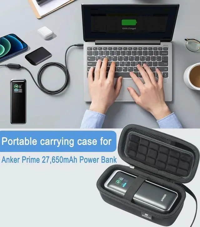Alt view image 6 of 7 - RAIACE Hard Travel Storage Case Compatible with Anker Power Bank 27650mAh 250W. (case only) - Black