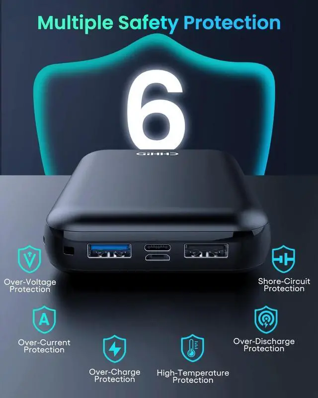 Alt view image 7 of 7 - Pocket Size Power Bank 10000mah for Heated Vest,5V 2A Heated Jacket Battery Pack,LED Display Portable Charger with Dual USB,External Battery Phone Chager for iPhone,Android etc.