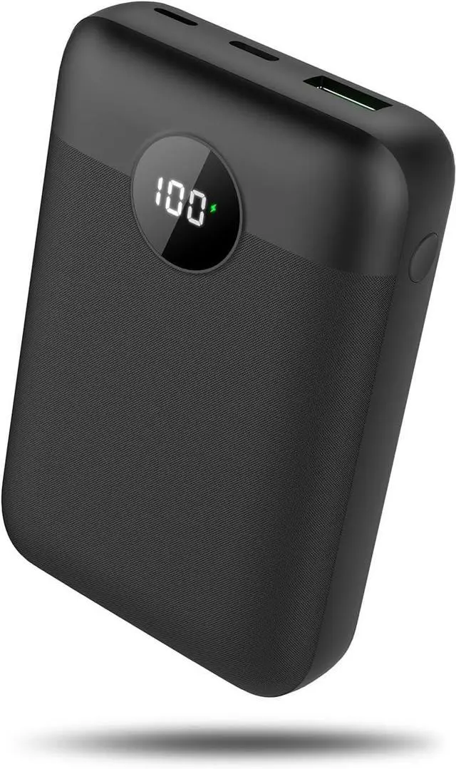 Main image of Heated Vest Battery Pack, 5V 2A Power Bank for Heated Jacket, Pants, Stadium Seats, 10000mAh Small LED Display Fast Charging Portable Charge for Heated Clothing, Camping Chair(Black, 10000mAh)