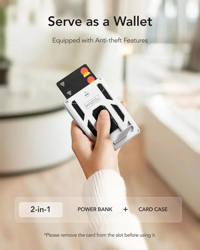 Alt view image 3 of 7 - VEGER Wireless Portable Charger, 5000mAh Battery Pack with USB-C Cable, 6-in-1 Multi-Functional Magnetic Power Bank, Fast Charging with Wireless Charger Compatible for iPhone 16/15/14/13/12 Series