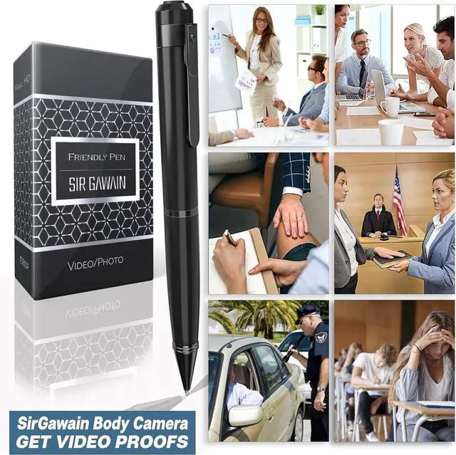 Alt view image 3 of 6 - 1080P Body Camera Pen [Upgraded 2024]  Body Cam with HD Video or Picture Taking, SD Card Storage, and Manual Control for Privacy Compliance