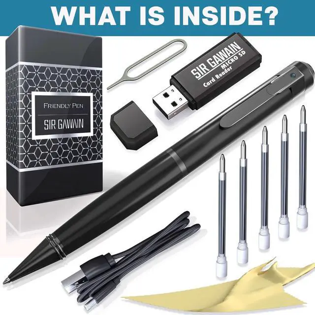 Alt view image 6 of 6 - 1080P Body Camera Pen [Upgraded 2024]  Body Cam with HD Video or Picture Taking, SD Card Storage, and Manual Control for Privacy Compliance