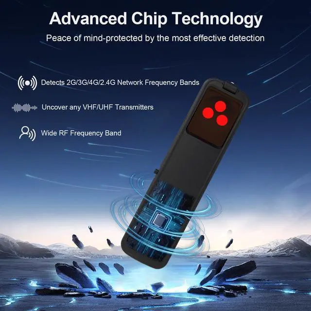 Alt view image 3 of 7 - Hidden Camera Detectors,GPS Tracker Detector,Camera Detector Spy Camera Finder,RF Detector,25H Working Time,Travel-Friendly Size(S600 Black)