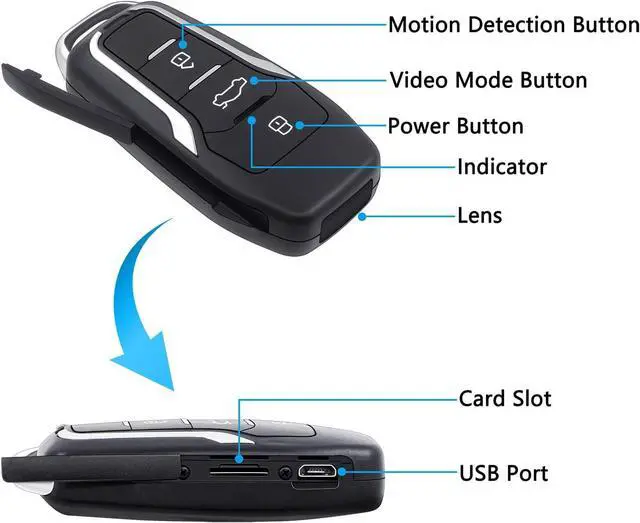 Alt view image 5 of 7 - 64GB Small Nanny Cam Security Camera, 1080P Mini Camera with Motion Detection