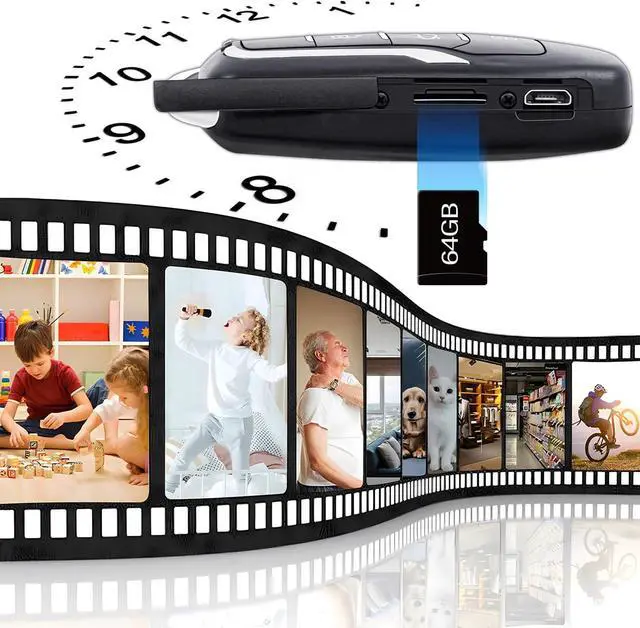 Alt view image 6 of 7 - 64GB Small Nanny Cam Security Camera, 1080P Mini Camera with Motion Detection